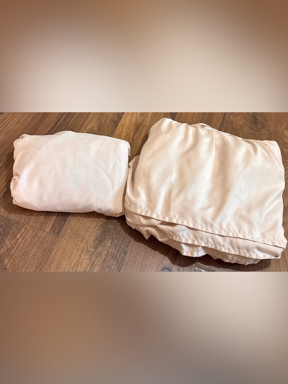 Soft Cream Fitted Sheet and Crib Skirt Set for a Full Size Crib